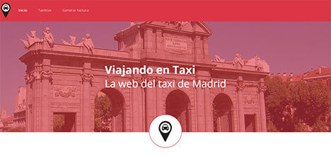 web viajando en taxi